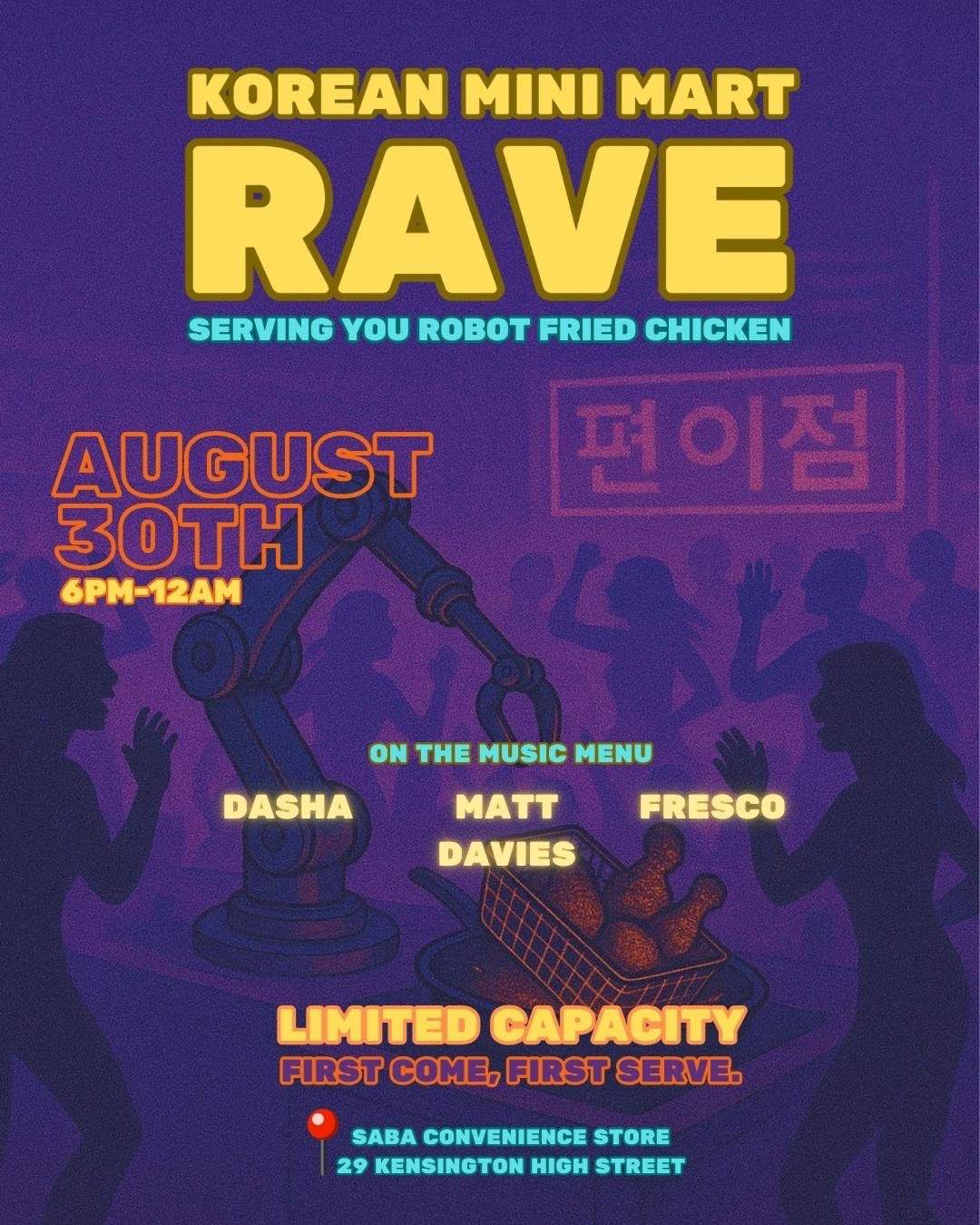 Korean Mini Mart Rave at Saba Convenience Store, London