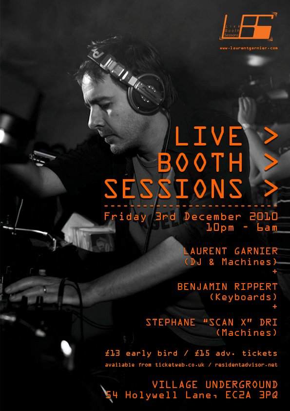 Laurent Garnier presents Live Booth Sessions - Página frontal