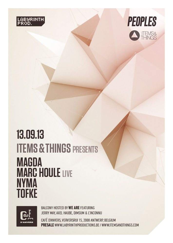 Items & Things presents Magda, Marc Houle (Live) & Nyma - フライヤー表