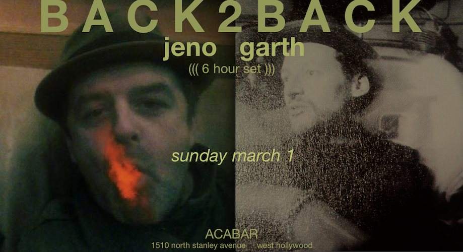 Back 2 Back with Jeno & Garth - Página frontal