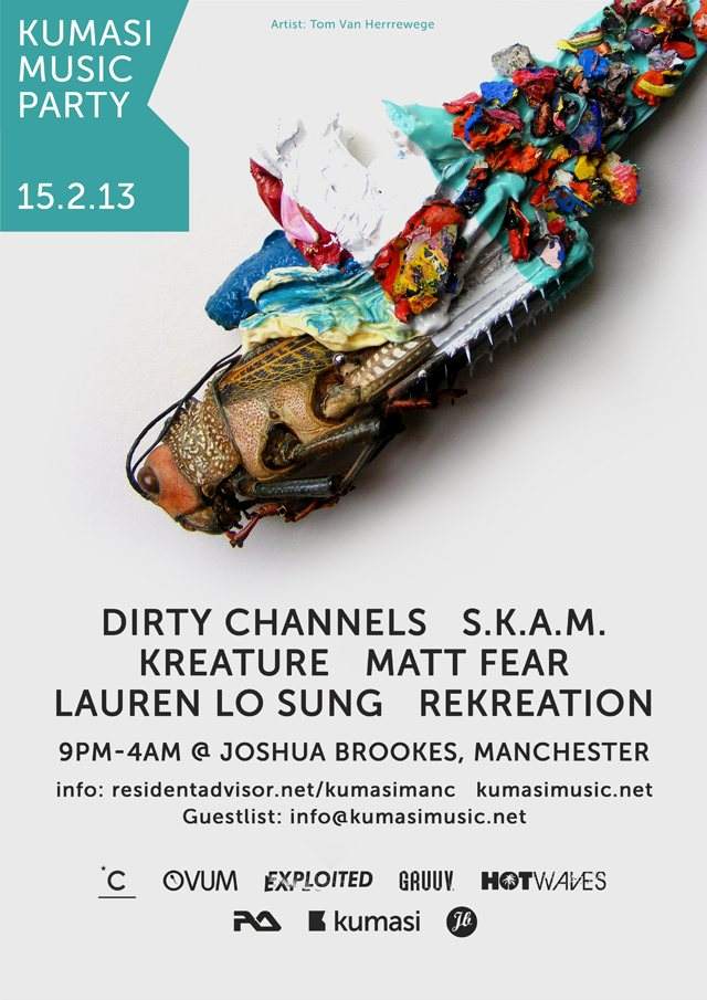 Kumasi Music Party with Dirty Channels, S.K.A.M, Kreature, Matt Fear - フライヤー表