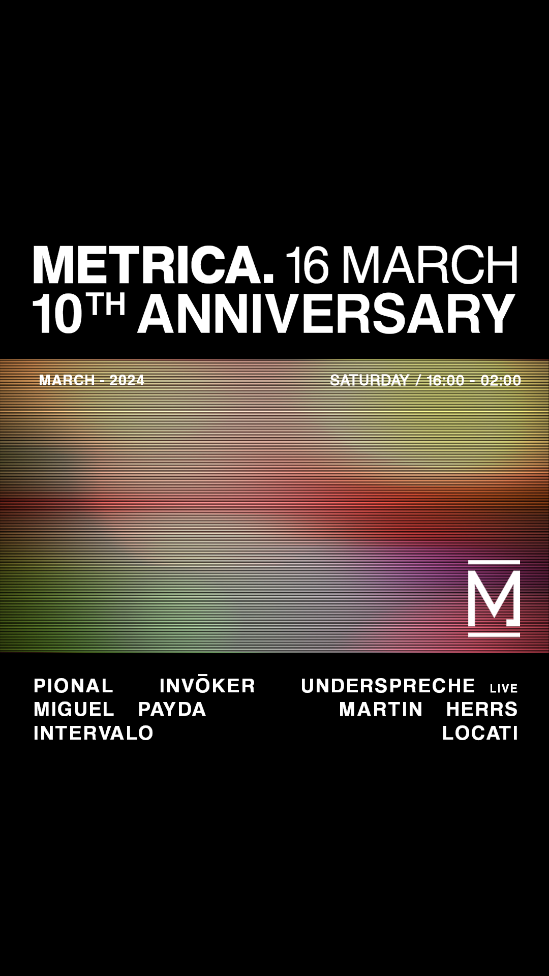 Metrica 10º Anniversary SOLD OUT - Página frontal