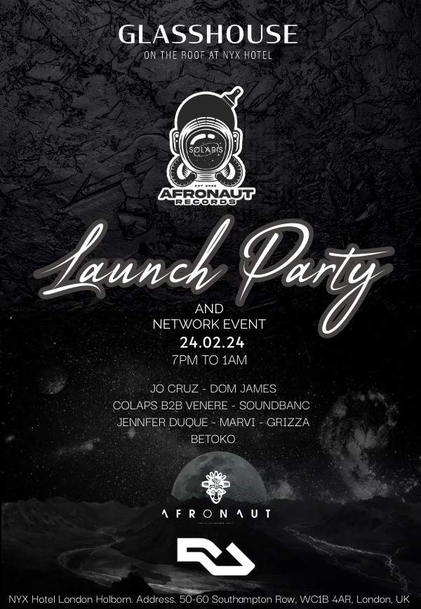 Afronaut Records - Launch Party and Network Event - フライヤー表