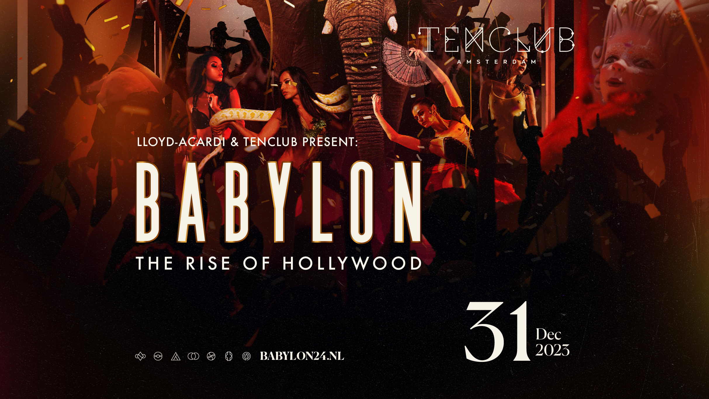 LLOYD-ACARDI, TENCLUB & VAULT PRESENT Babylon – The Rise of Hollywood - フライヤー裏