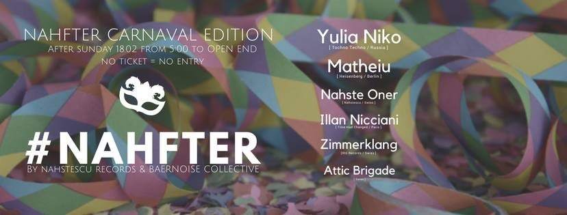 Nahfter Carnaval Edition with Yulia Niko and Matheiu - Página frontal