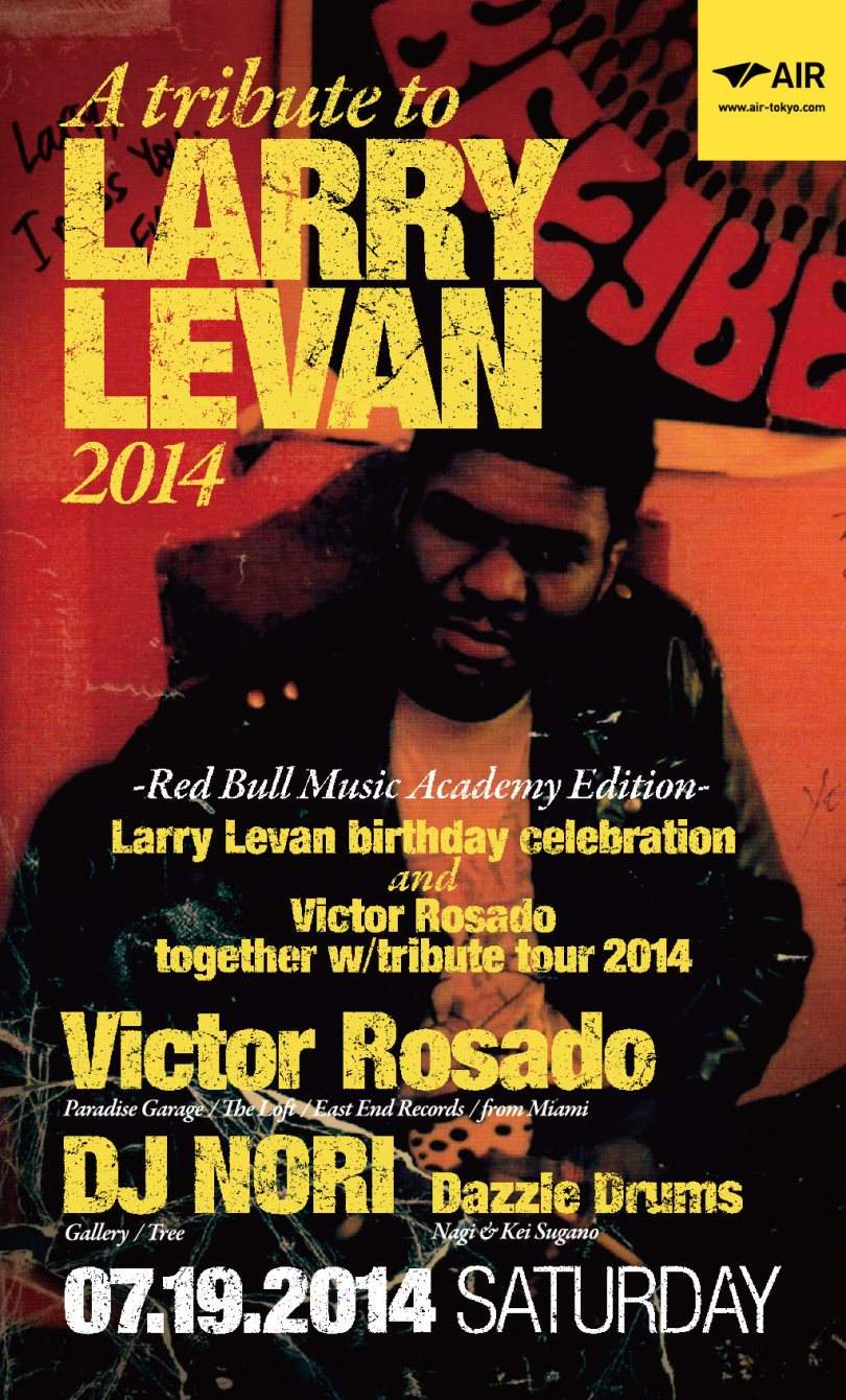 A Tribute to Larry Levan Red Bull Music Academy Edition - フライヤー裏