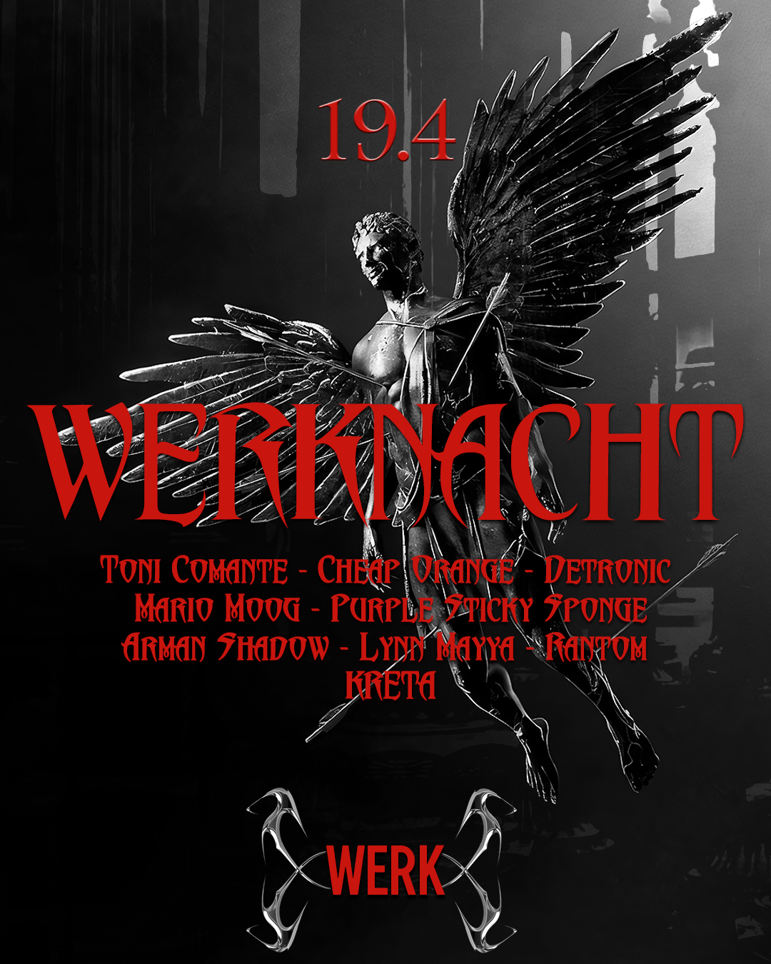 WERKNACHT x CIX x CO:DE records Label Night - フライヤー表