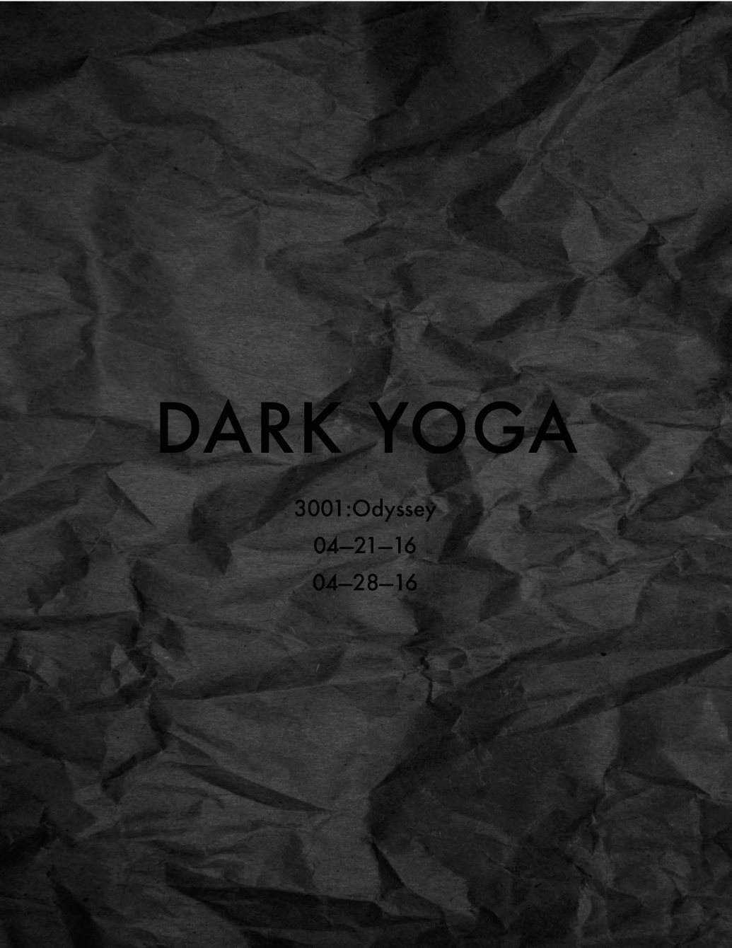 Dark Yoga - フライヤー表