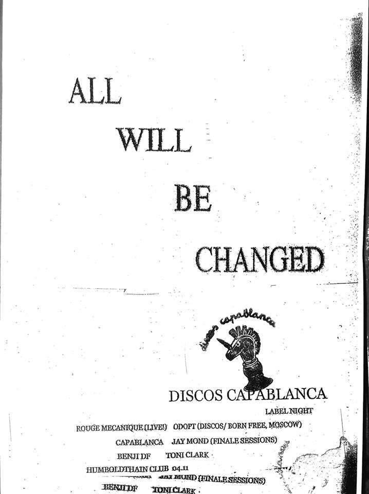 Discos Capablanca Label Night - Página frontal