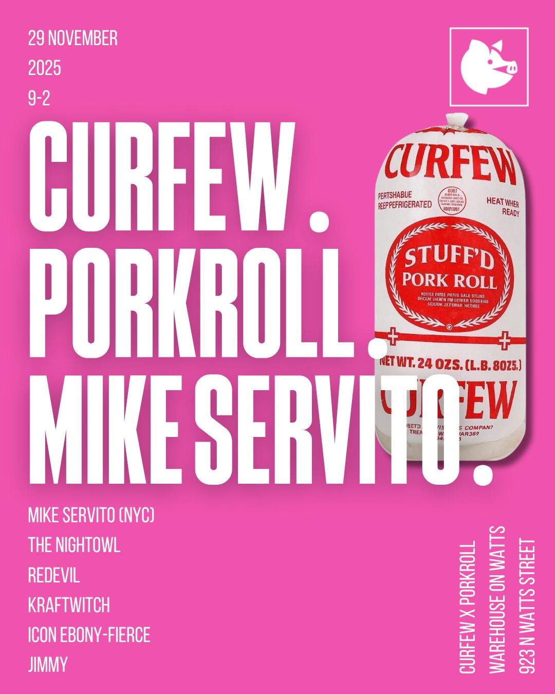 CURFEW x PORKROLL: Mike Servito (NYC), kraftwitch (PHL), Redevil (PHL ...