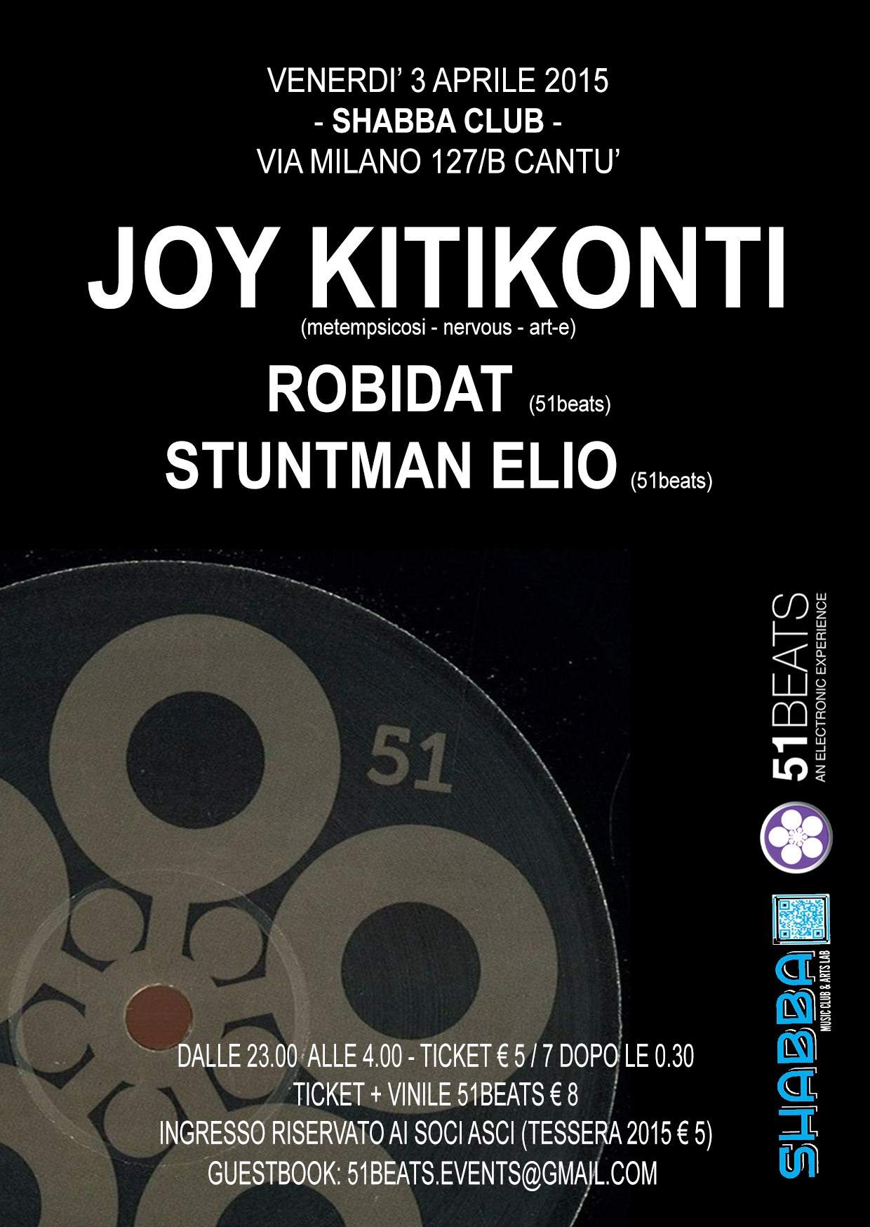 51beats Only Vinyl Release Party with Joy Kitikonti - フライヤー表
