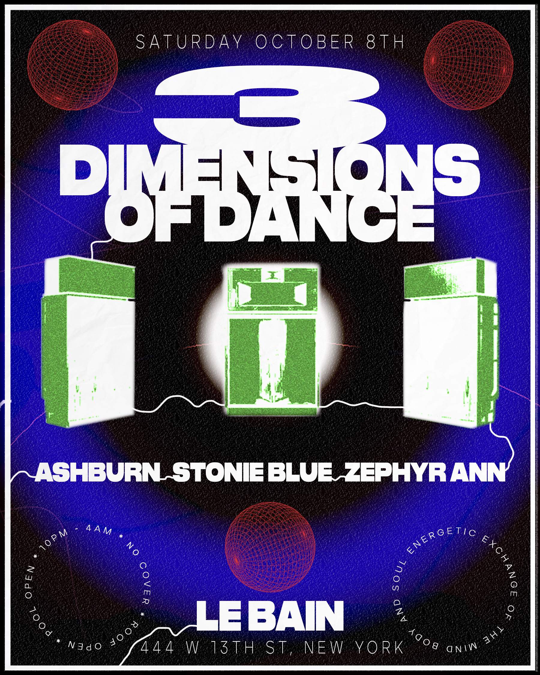 3 Dimensions of Dance feat. Ashburn, Stonie Blue & Zephyr Ann - Página frontal