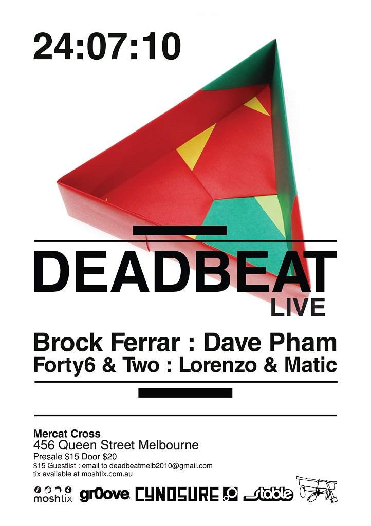 Deadbeat Live - Página frontal