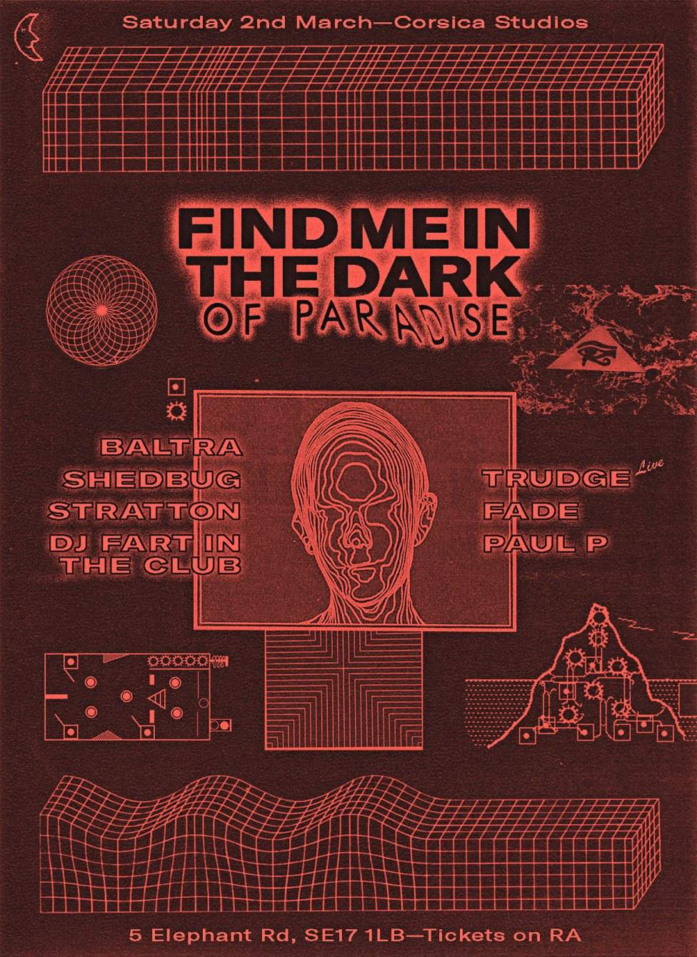 Find Me In The Dark x Of Paradise - フライヤー裏