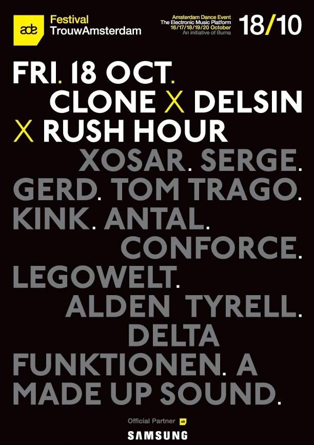 Clone x Delsin x Rush Hour - Amsterdam Dance Event Special - Página frontal