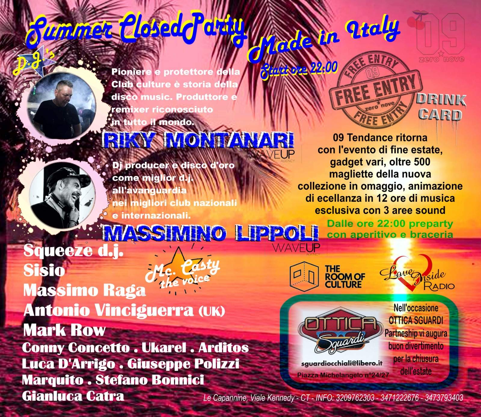 SUMMER CLOSED PARTY - MADE IN ITALY - フライヤー表