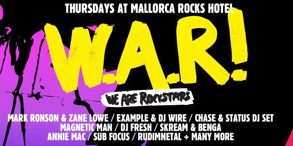 W.A.R! with Example & DJ Wire / Rudimental / Roska - Página frontal