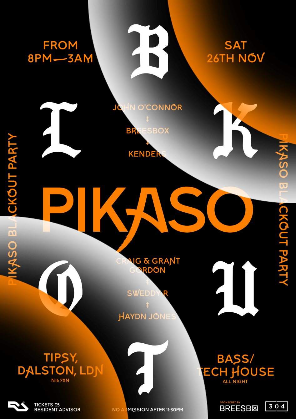 Pikaso Blackout Party - フライヤー表