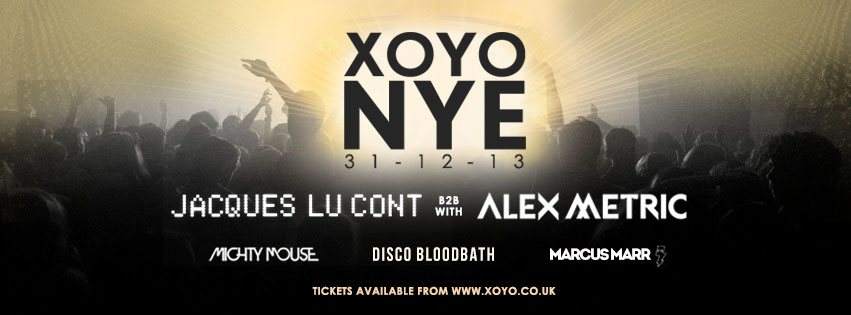 New Years Eve - Jacques Lu Cont B2B Alex Metric - フライヤー表