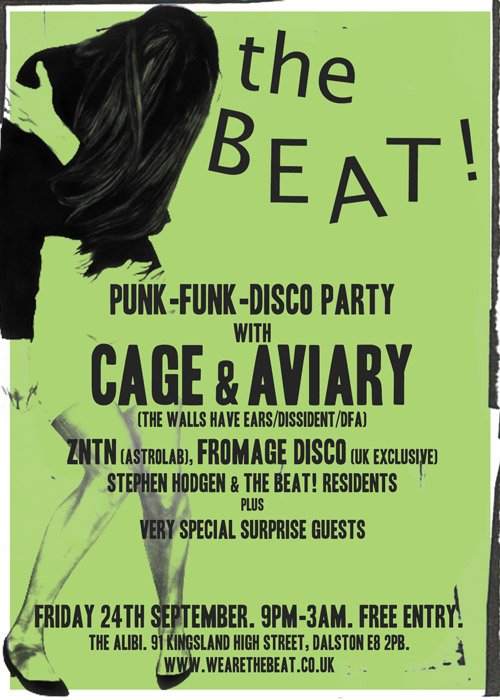 The Beat! Cage & Aviary, Fromage Disco, Stephen Hodgen and Zntn vs Very Special Guests - Página frontal