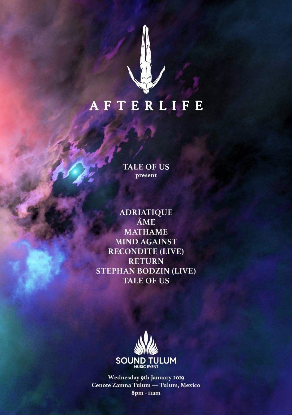 Afterlife x Sound Tulum 2019 - フライヤー表