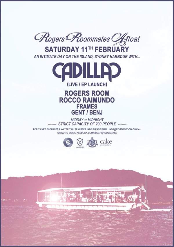 Rogers Roommates Afloat presents Cadillac - Live - フライヤー表