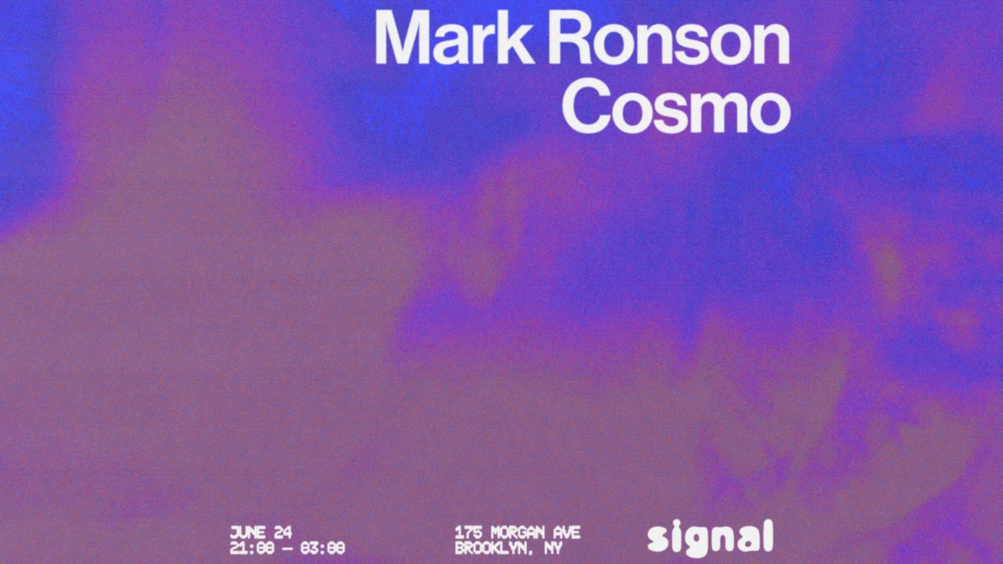 Mark Ronson + Cosmo at Signal, New York City