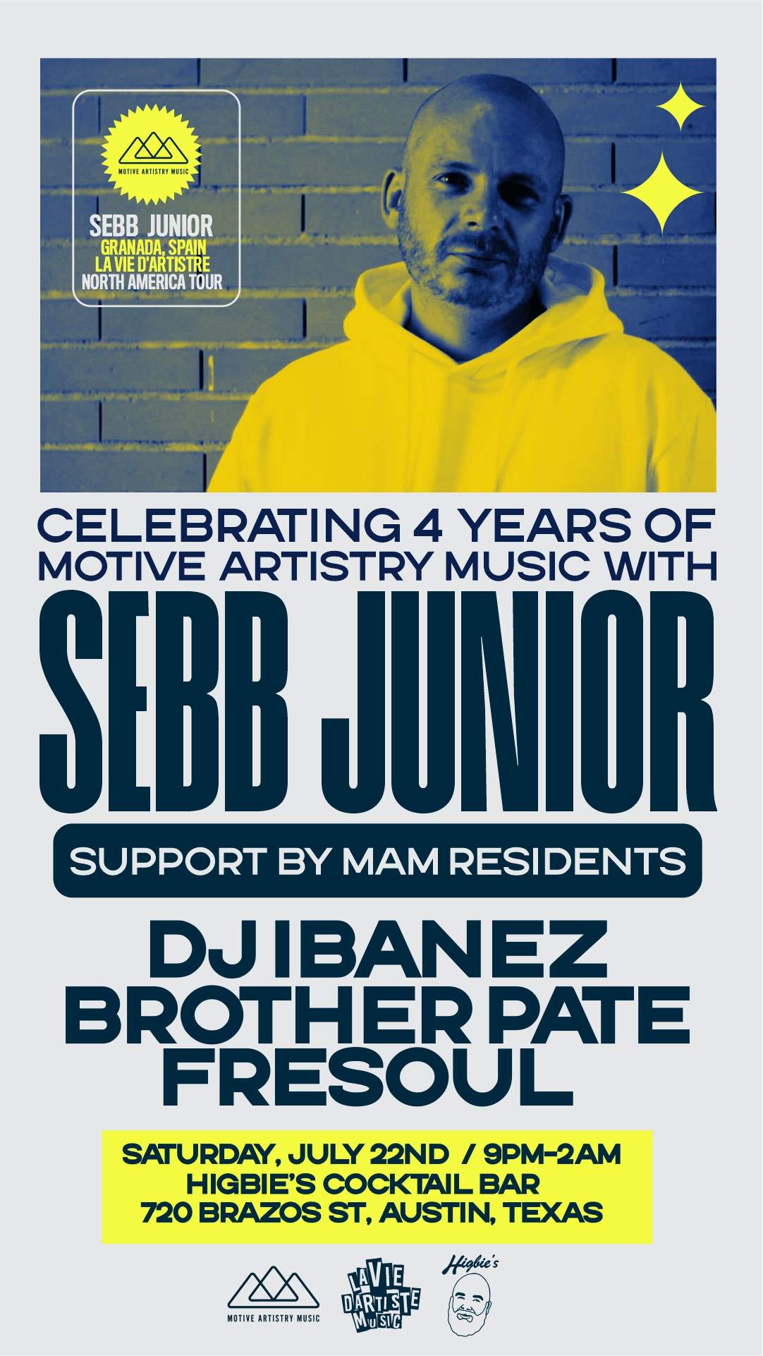 4 YEARS OF Motive Artistry Music W/ Sebb Junior - フライヤー表
