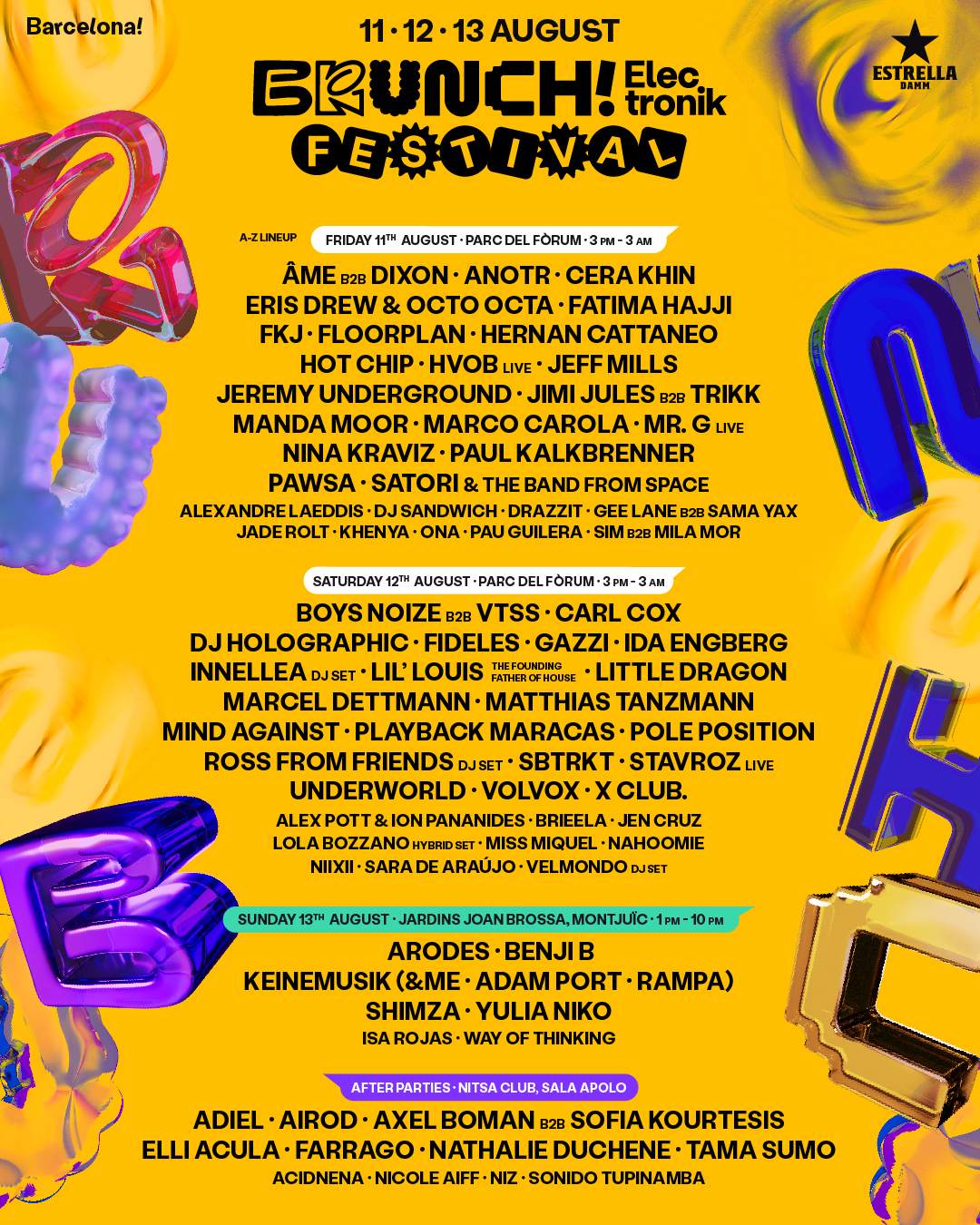 Brunch Electronik Festival 2023: Passes - Página trasera