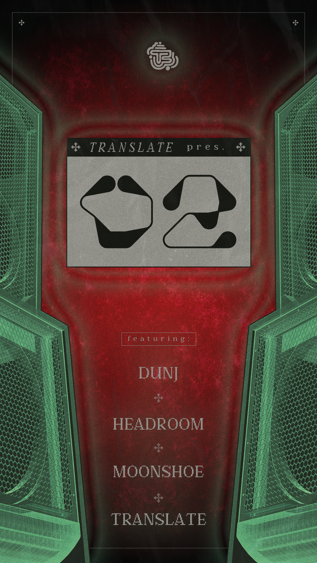 Translate Pres. 02 w, Dunj, Headroom, Moonshoe & Translate - フライヤー裏