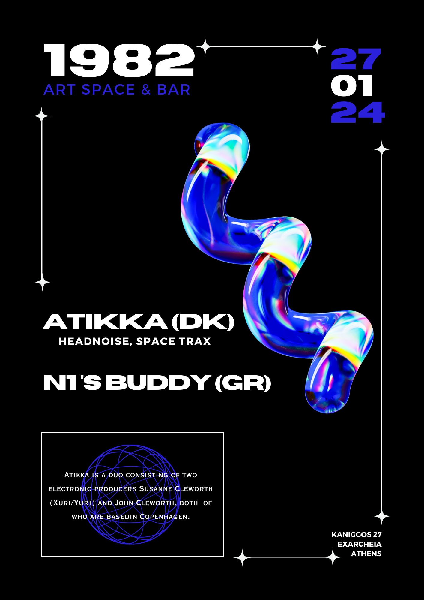 Atikka (DK) w/ N1 'S Buddy (GR) - フライヤー表
