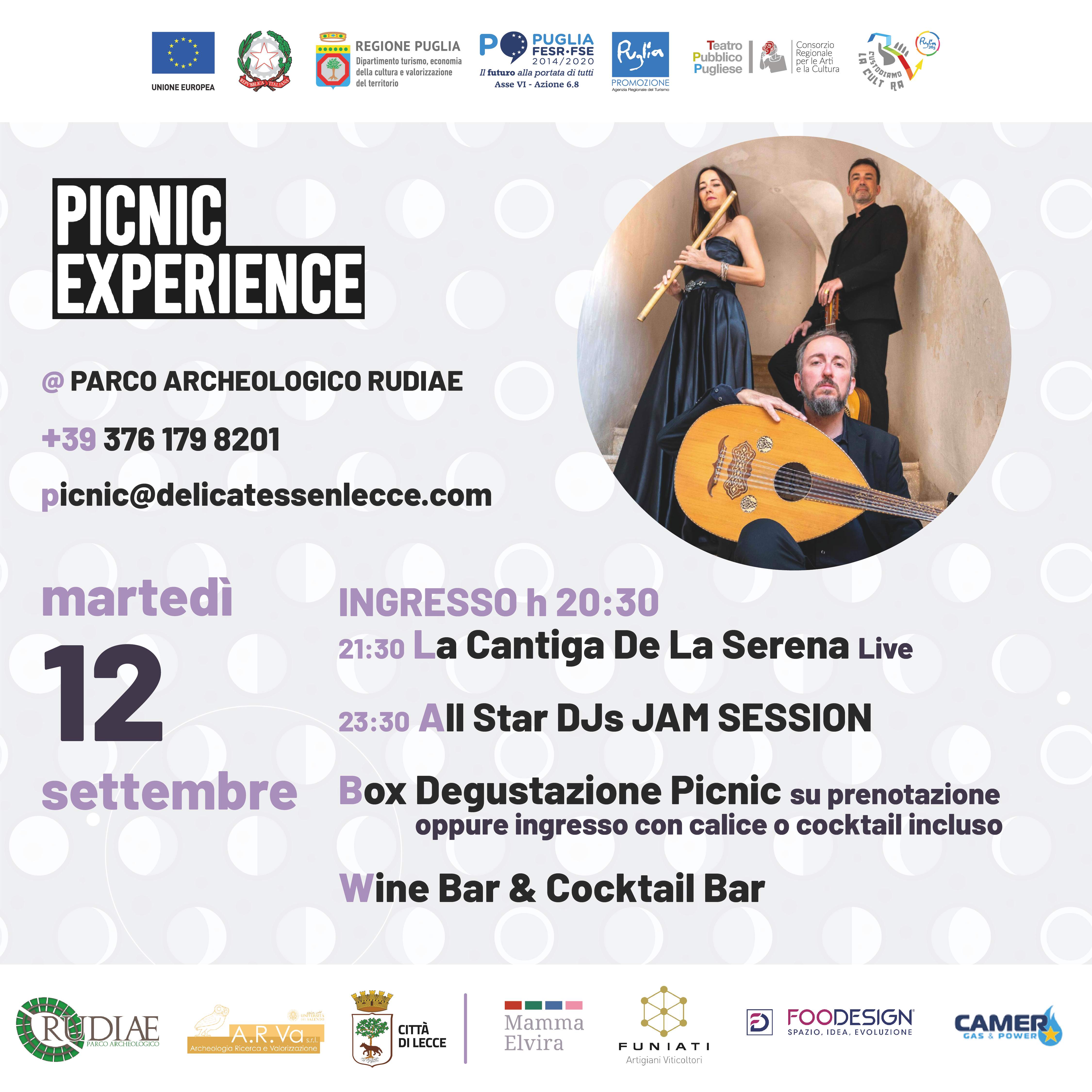 PICNIC EXPERIENCE La Cantiga De La Serena / DJs Jam Session - フライヤー表