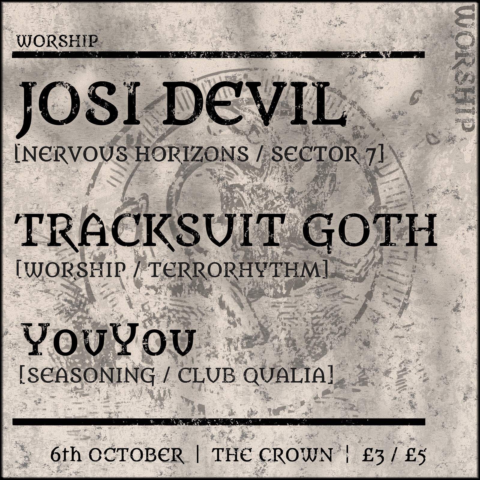 WORSHIP: Josi Devil, Tracksuit Goth & YouYou - Página frontal