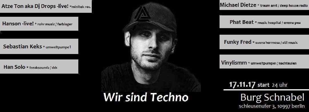 Wir Sind Techno with Hanson & Atze Ton - フライヤー裏