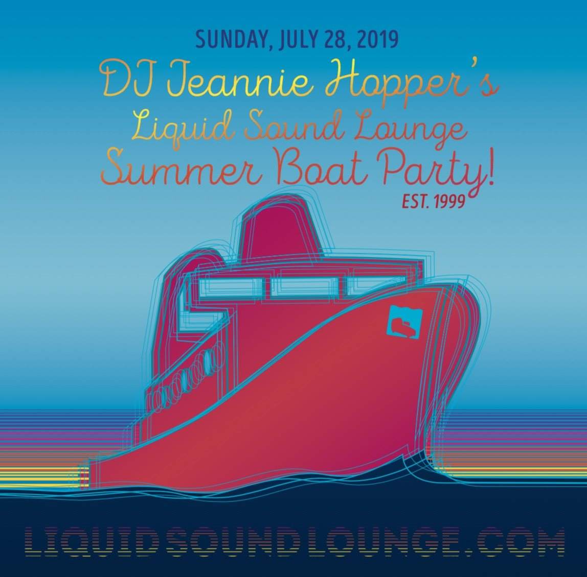 Liquid Sound Lounge Soulful House Music Dance Boat Party, All Ages. - フライヤー表
