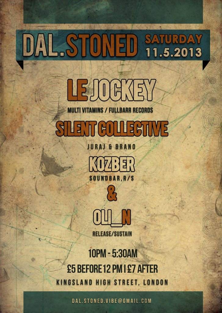 Dal.Stoned w Le Jockey / Silent Collective / Kozber / Oli_n - Página trasera