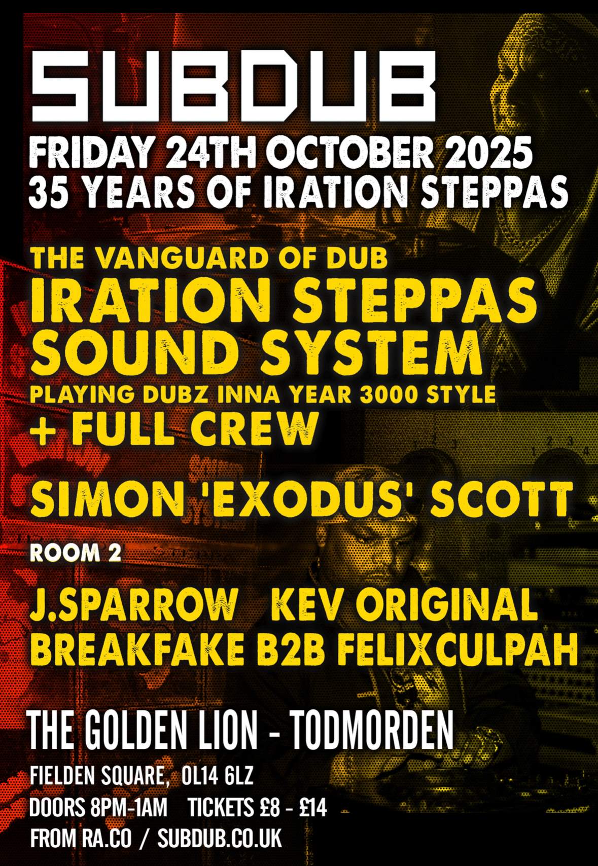 SUBDUB - Iration Steppas 35 Years Tour at The Golden Lion, Manchester