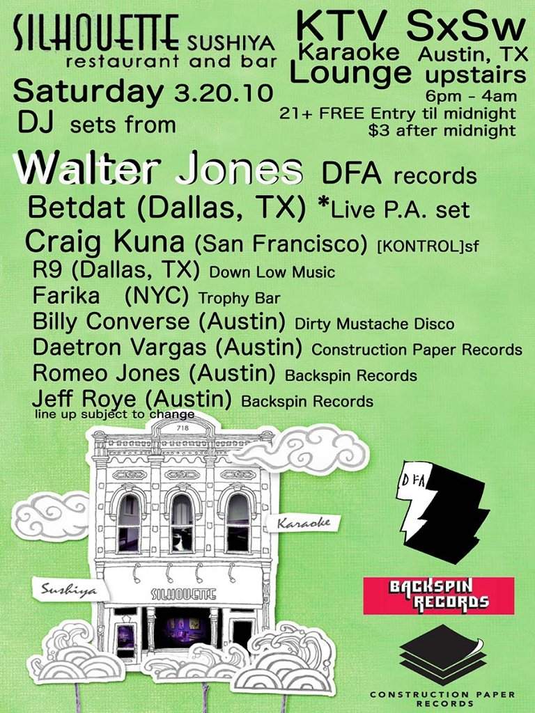 Sxsw Construction Paper Records presents Walter Jones at