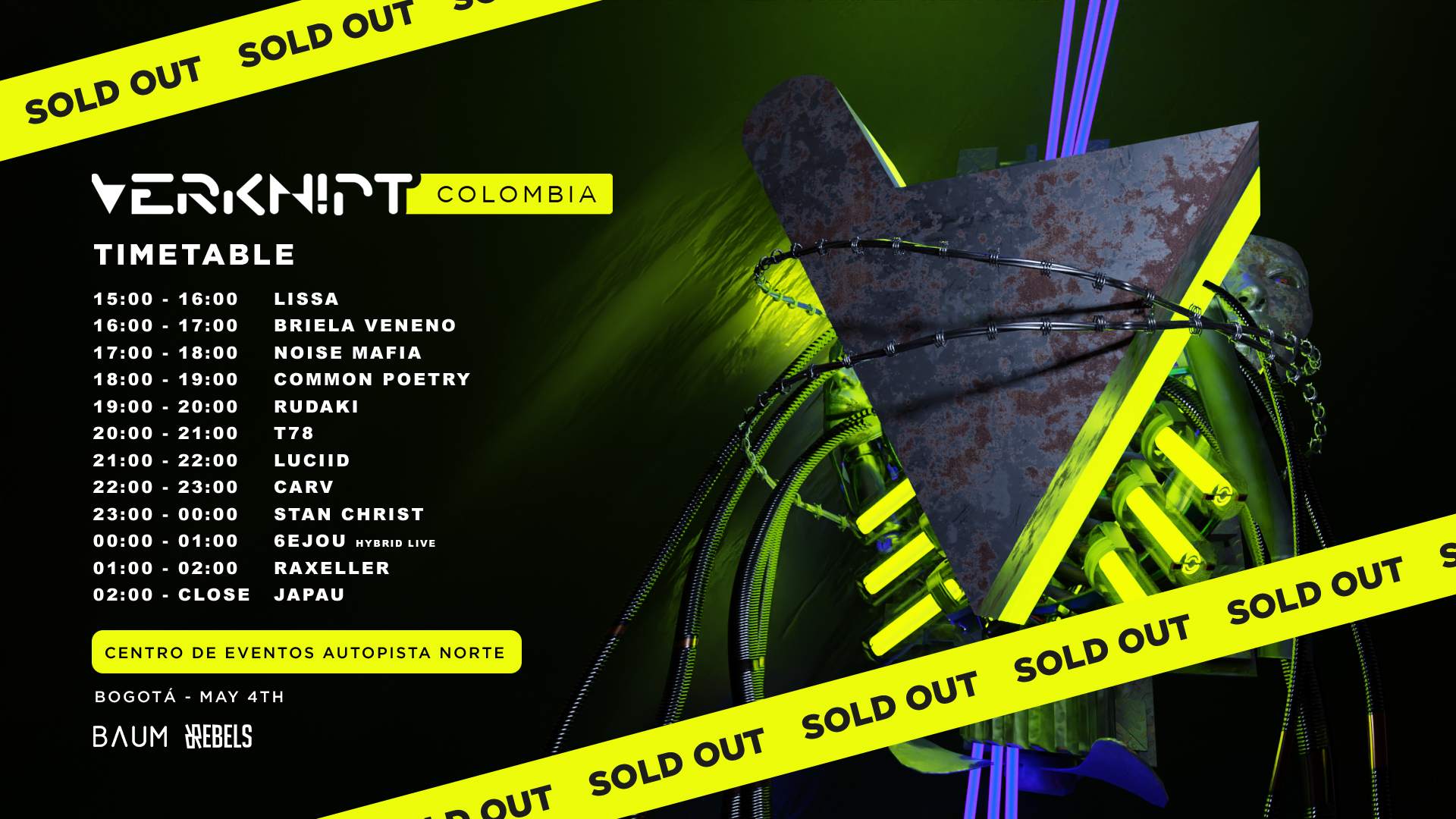 VERKNIPT Colombia - Bogotá - May 4th - SOLD OUT - Página frontal