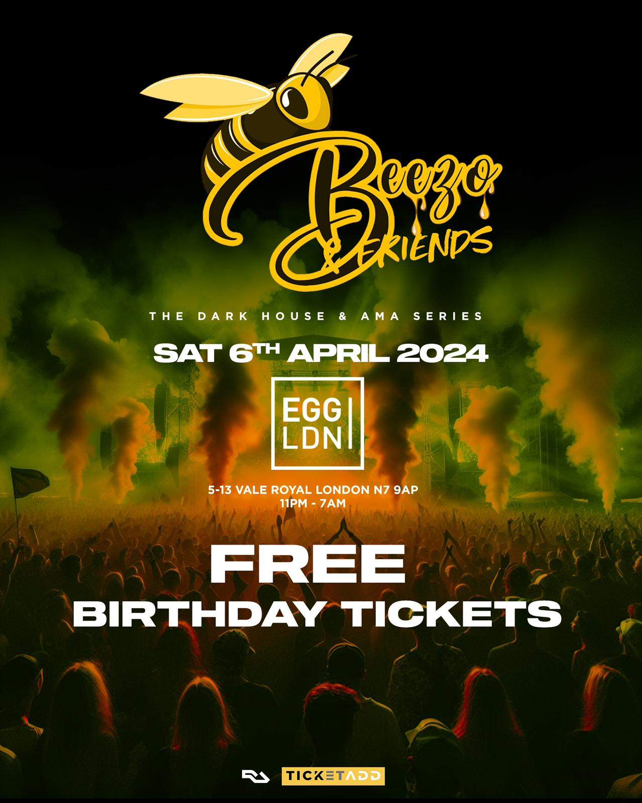 Beezo & Friends Saturday 6th april (The dark House & ama series - Página trasera