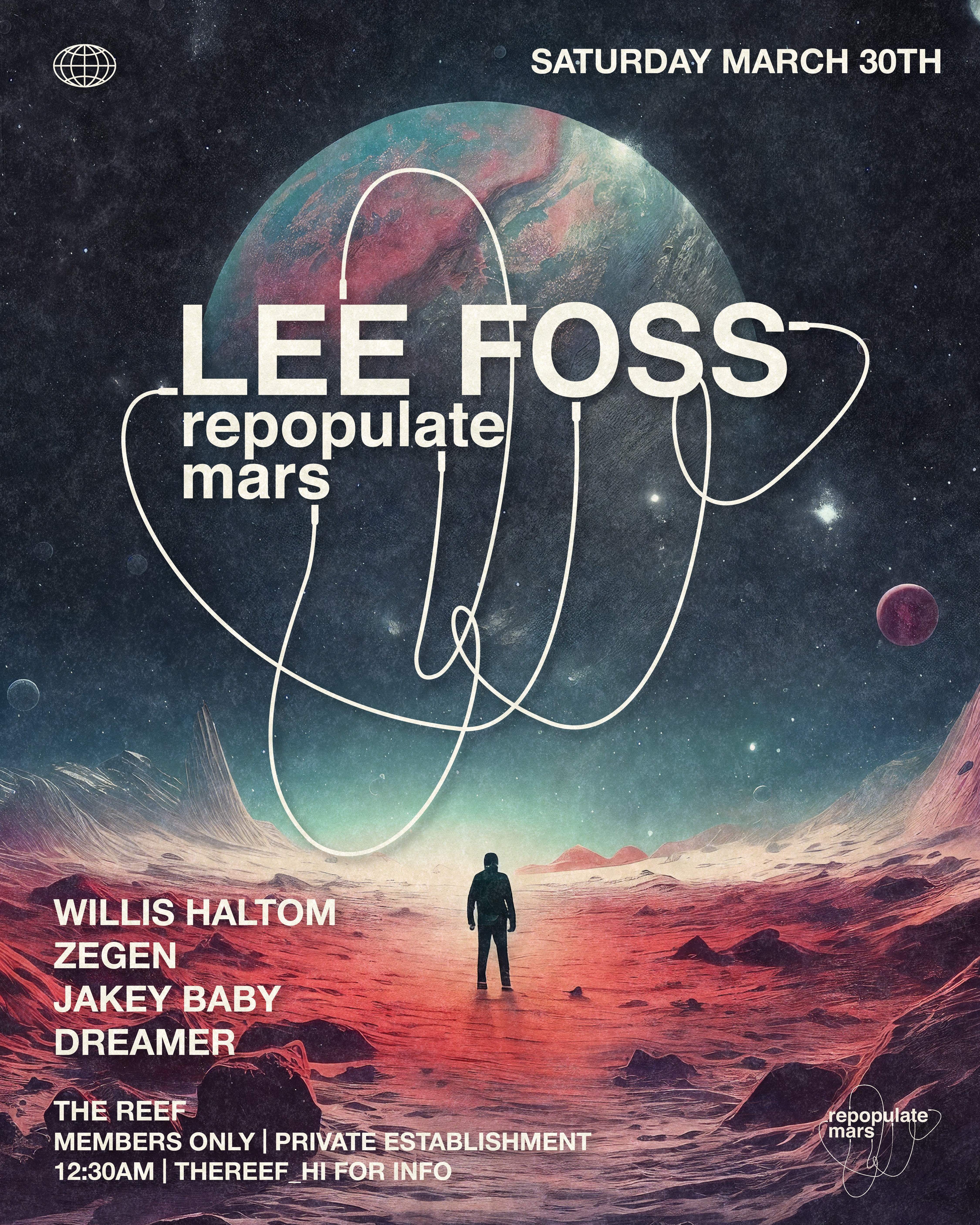 Lee Foss at The Reef - フライヤー表
