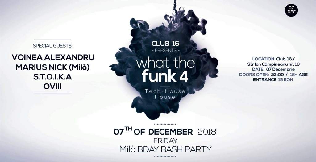 What The Funk 4 [ Bday Bash ] - フライヤー表