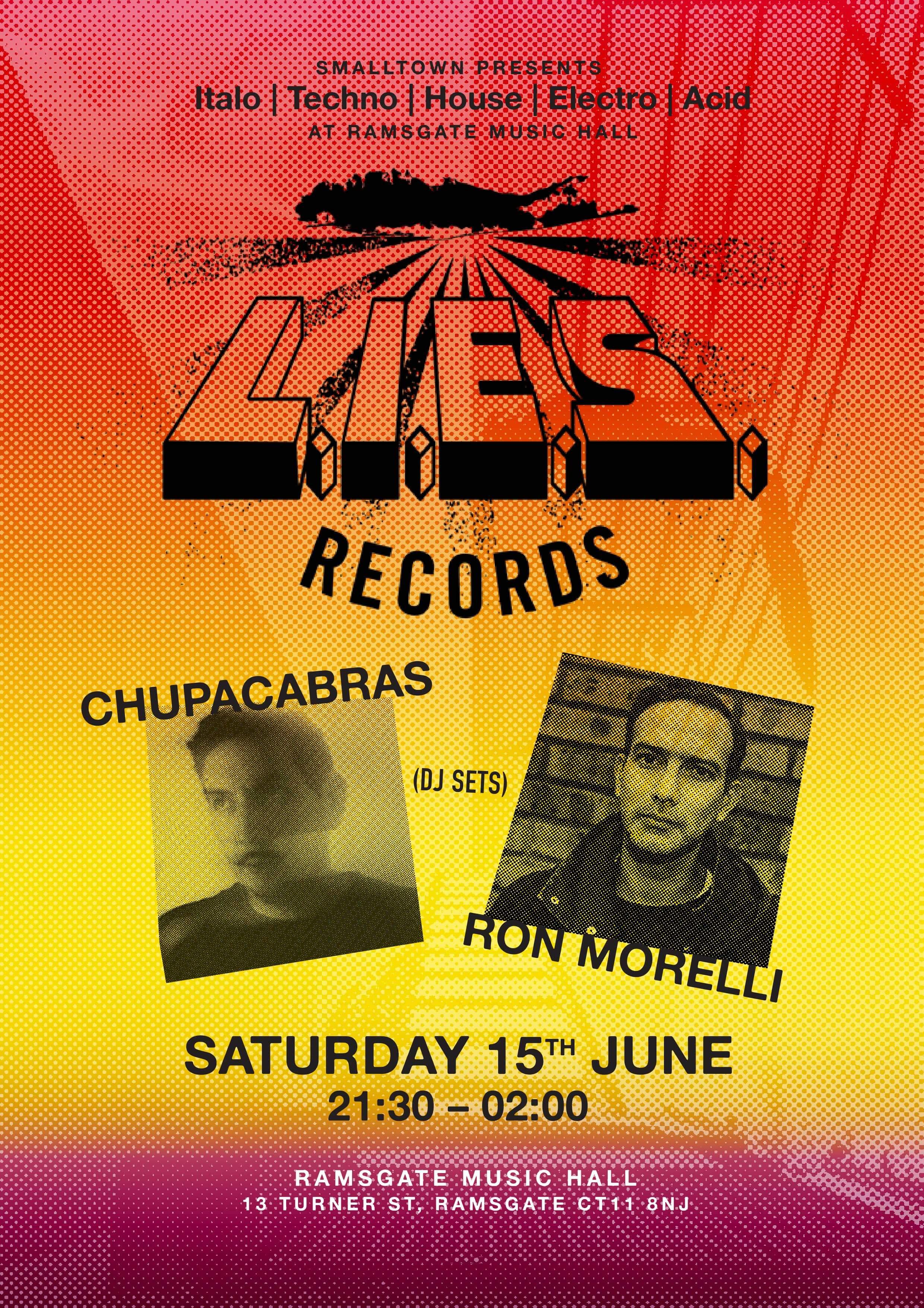 L.I.E.S. Records Night W/ Ron Morelli & Chupacabras - フライヤー表