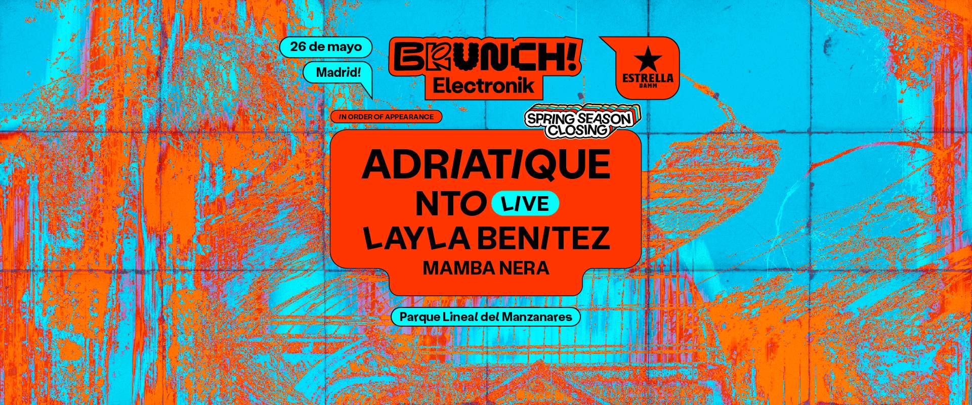 Brunch Electronik Madrid #6 Adriatique, NTO, Layla Benitez, Mamba Nera - Página trasera