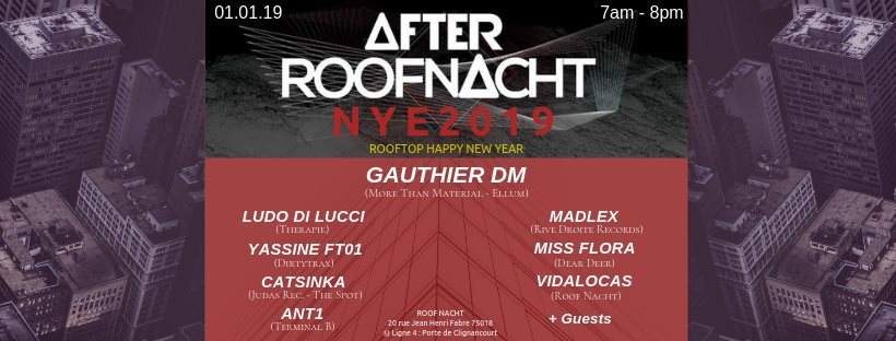 After Roofnacht Rooftop Happy NYE 2019: 7h / 21h - フライヤー表