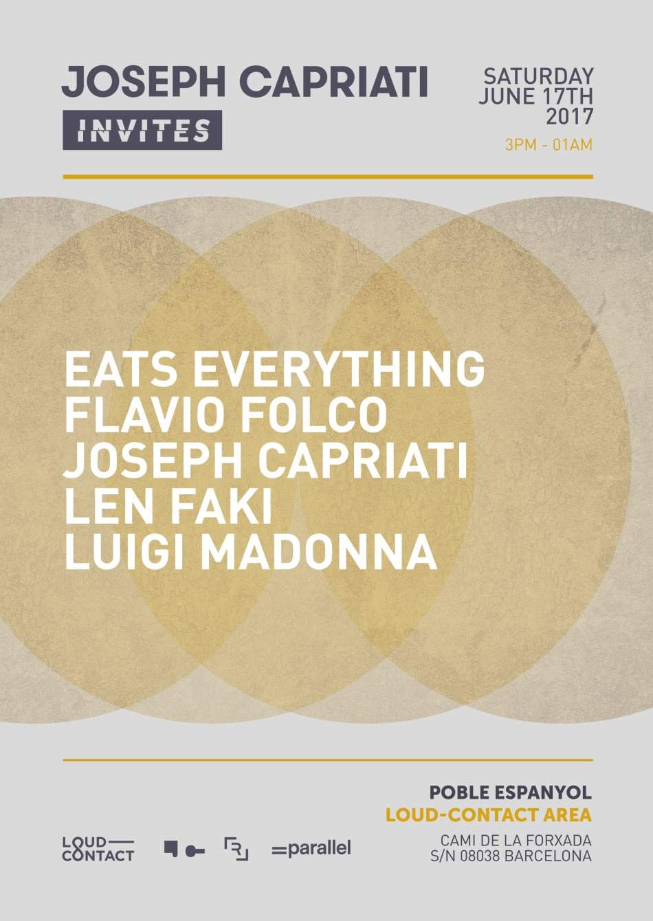 Sold Out - Joseph Capriati Invites - Página trasera