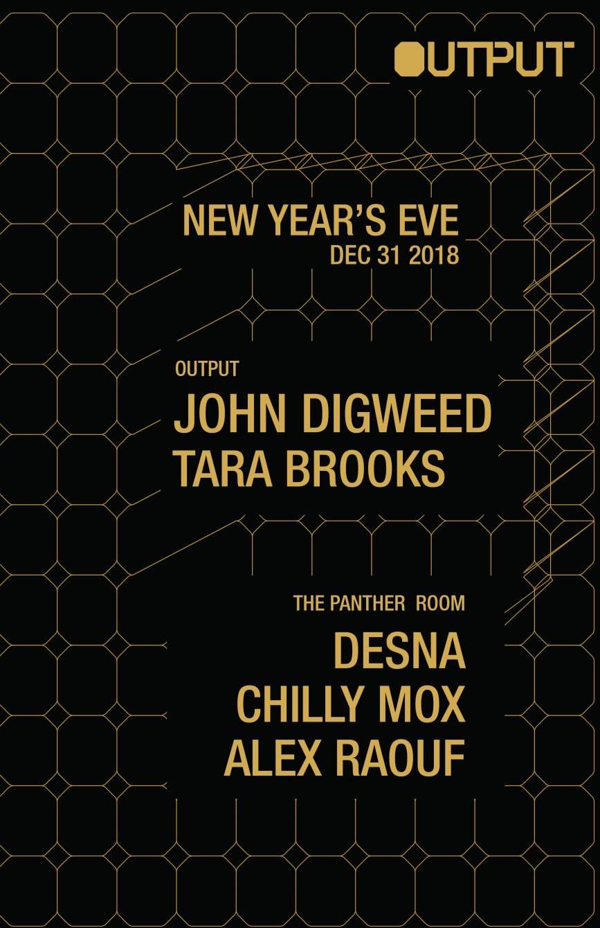 New Year's Eve - John Digweed/ Tara Brooks at Output & Risky Business in The Panther Room - Página frontal
