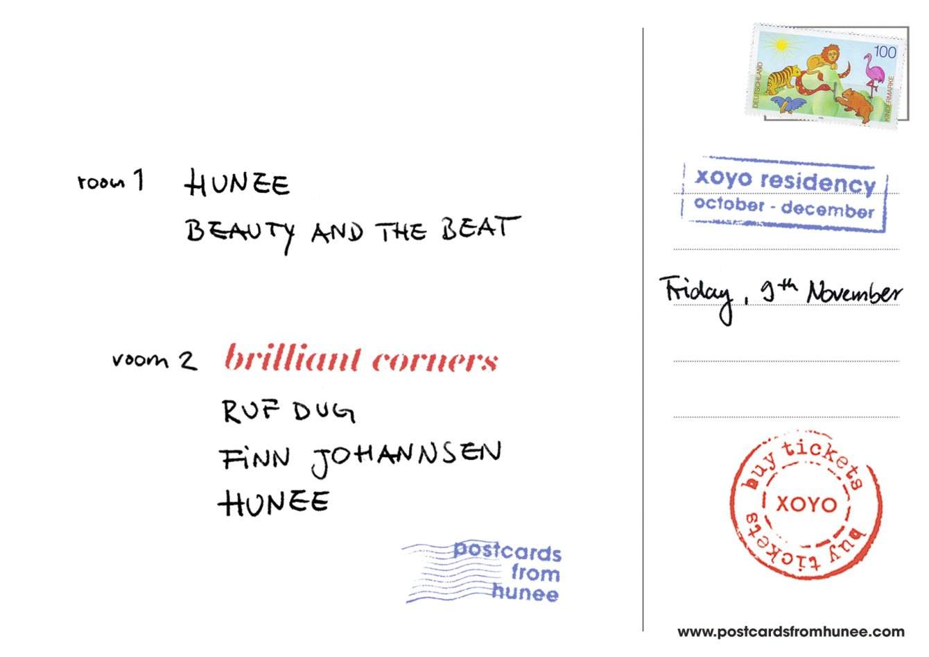 Hunee + Beauty and the Beat + Ruf Dug + Finn Johansen - Página trasera