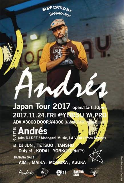 Andrés Japan Tour Supported by BANANA SKIT - Página frontal