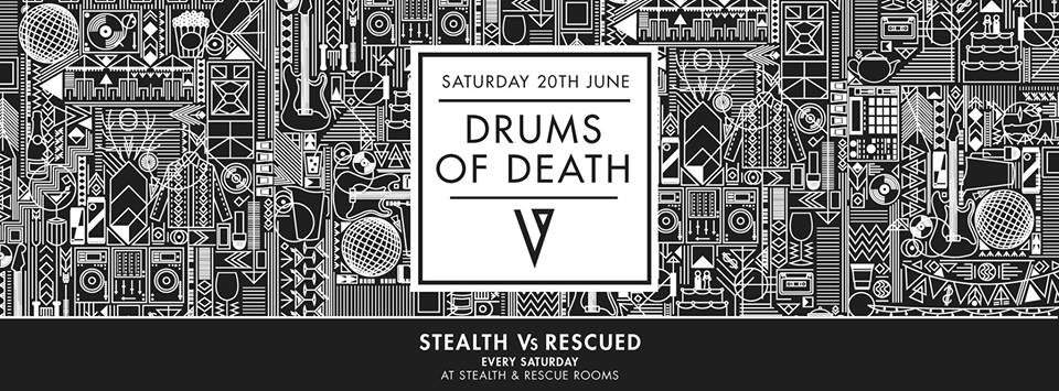 Stealth vs Rescued with Drums of Death - フライヤー表